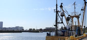 Boomkor vissersvaartuig haven Oostende