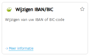 tegel wijzigen IBAN