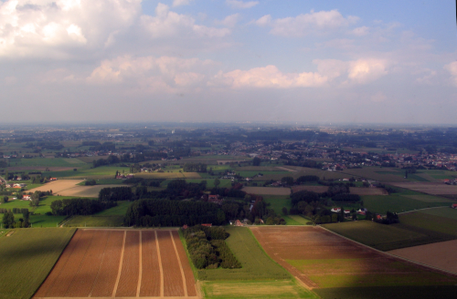 Foto landbouwlandschap vanuit de lucht