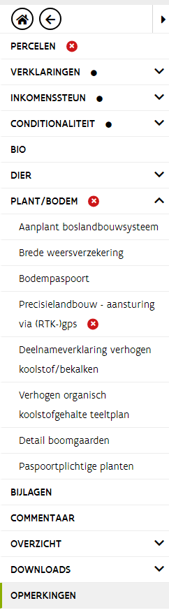 blokkerende opmerkingen in het dossier