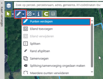 menu intekening wijzigen
