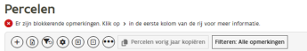 opmerkingen boven tabel