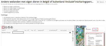 inscharingspercelen aangeven via scherm andere weilanden
